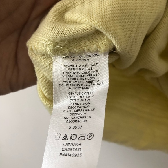 Loft Yellow Twist Front Sweatshirt XXS - Picture 6 of 7